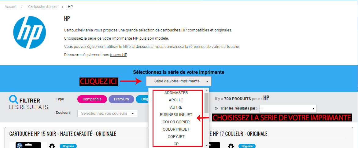 Page Marque